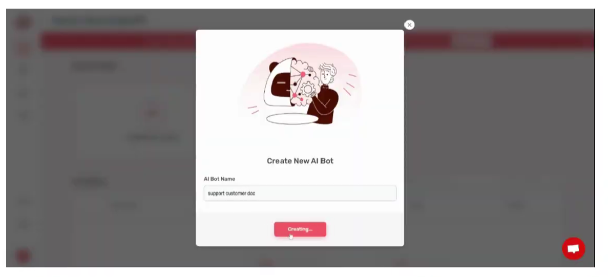 Start the Chatbot Creation Flow
